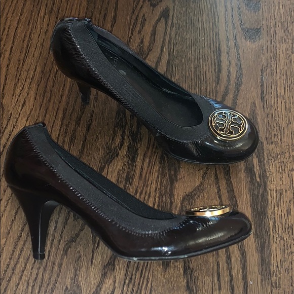 Tory Burch Black Leather Heel - Picture 2 of 5
